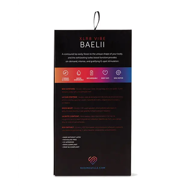 Nu Sensuelle Baelii Flexible G Spot XLR8 Turbo Boost - Electric Blue - Vibrators