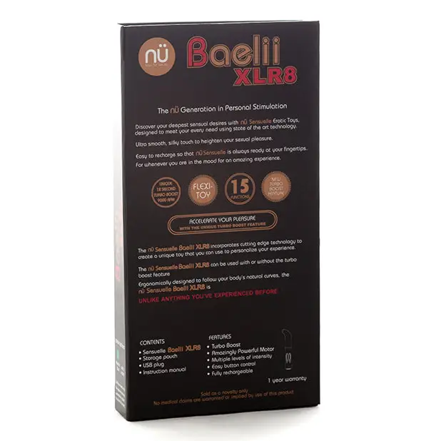 Nu Sensuelle Baelii Flexible G Spot XLR8 Turbo Boost - Electric Blue - Vibrators