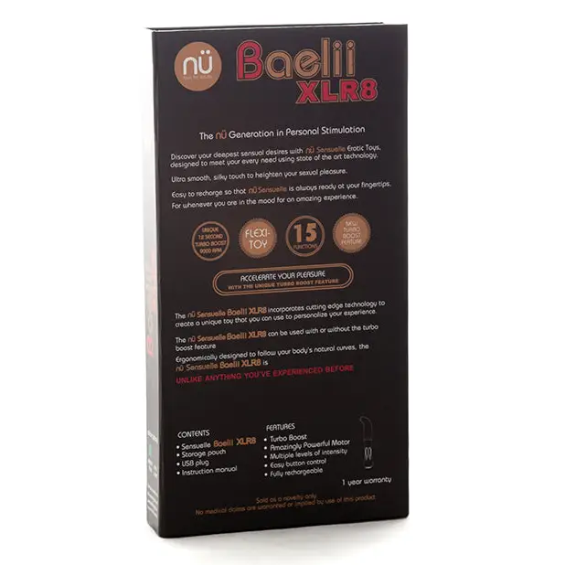 Nu Sensuelle Baelii Flexible G Spot XLR8 Turbo Boost - Ultra Violet - Vibrators