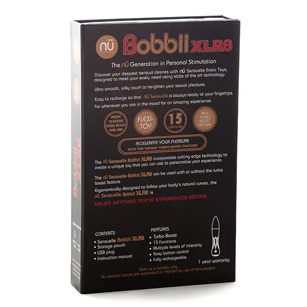 Nu Sensuelle Bobbii Flexible Vibe XLR8 Turbo Boost - Electric Blue - Vibrators