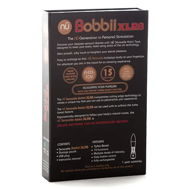 Nu Sensuelle Bobbii Flexible Vibe XLR8 Turbo Boost - Ultra Violet - Vibrators