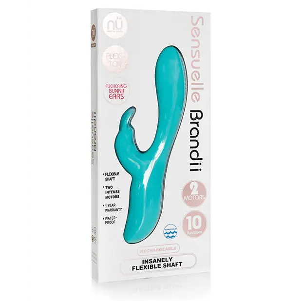 Nu Sensuelle Brandii Bendable Rabbit - Teal - Vibrators