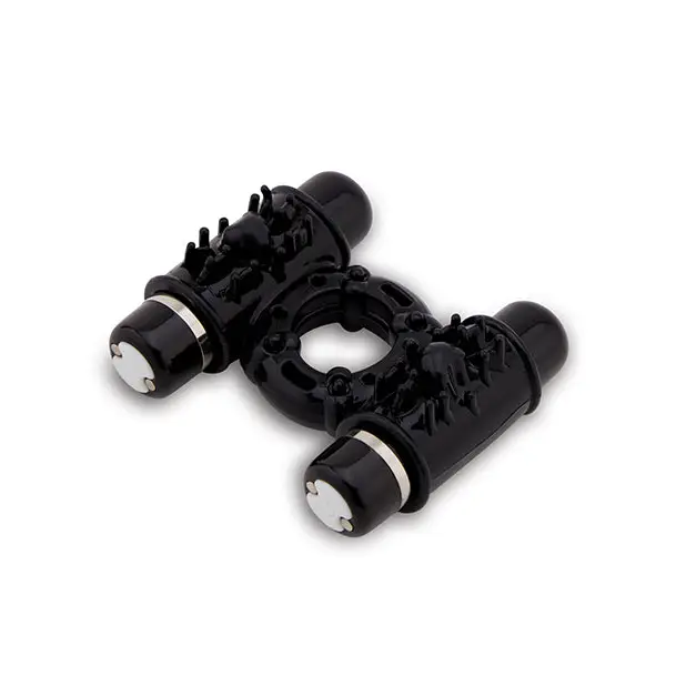 Nu Sensuelle Double Action Cockring 2x7 Function - Black - Penis Enhancement