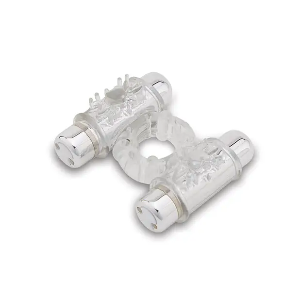 Nu Sensuelle Double Action Cockring 2x7 Function - Clear - Penis Enhancement