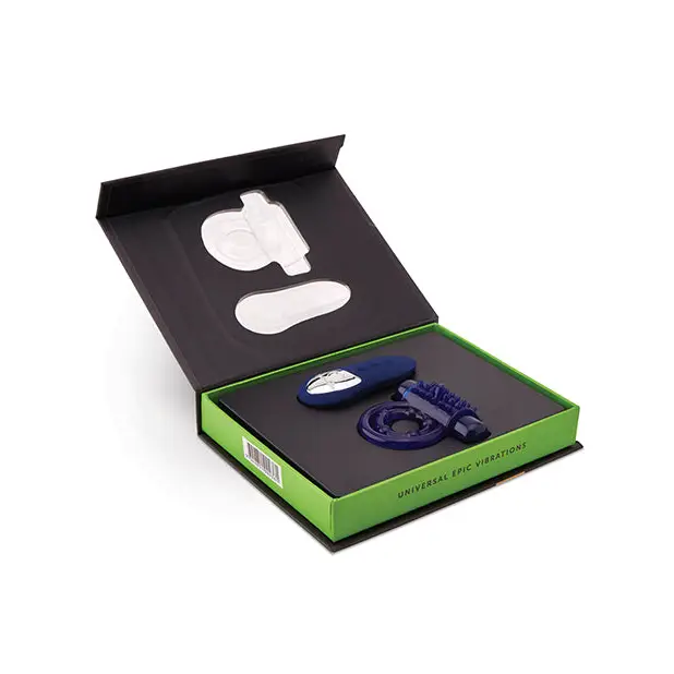 Nu Sensuelle Endure Ultra Flex Remote Control Rechargeable Bullet Ring - Blue - Penis Enhancement
