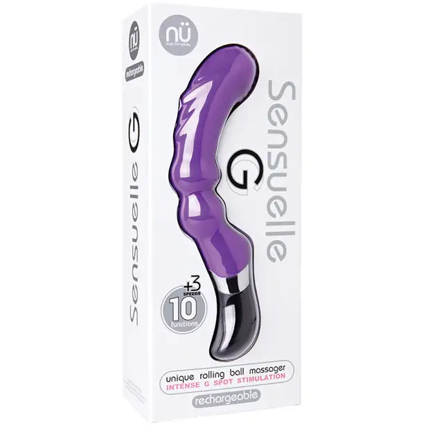 Nu Sensuelle G Unique Rolling Ball Rechargeable Massager - Purple - Vibrators