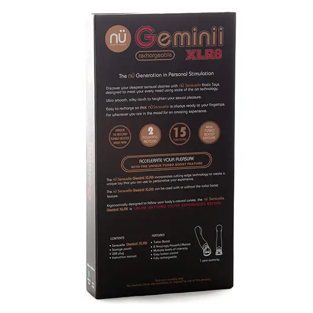 Nu Sensuelle Geminii XLR8 Turbo Boost G Spot - Ultra Violet - Vibrators