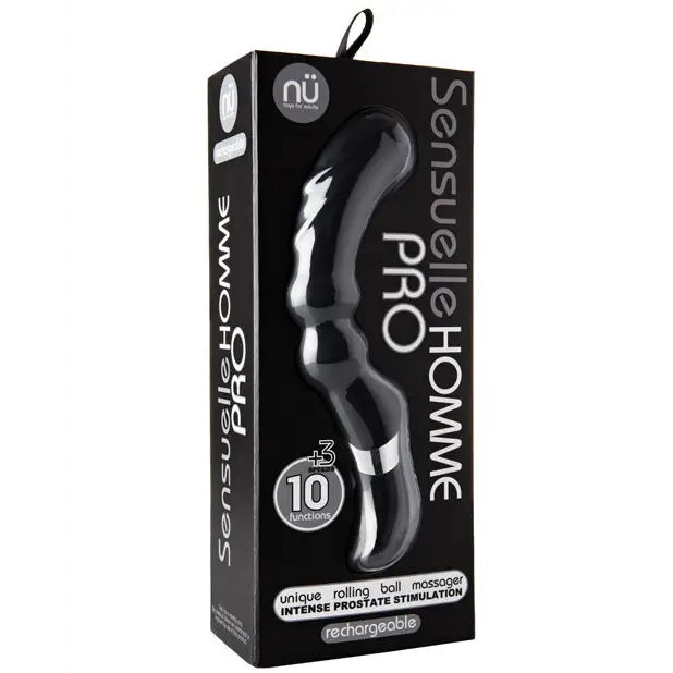 Nu Sensuelle Homme Rechargeable Prostate Massager - Black - Anal Products
