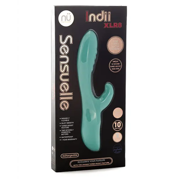 Nu Sensuelle Indii Rabbit XLR8 Turbo Boost - Electric Blue - Vibrators