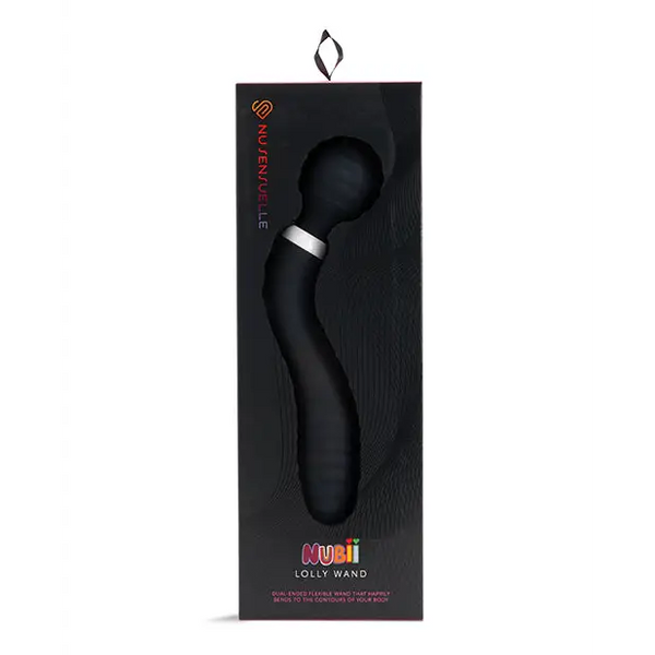 Nu Sensuelle Lolly Double-Ended Flexible Nubii Wand - Black - Massage Products
