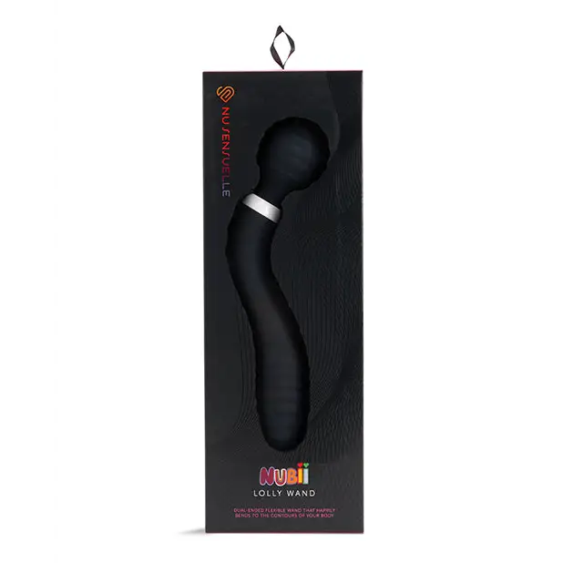 Nu Sensuelle Lolly Double-Ended Flexible Nubii Wand - Black - Massage Products