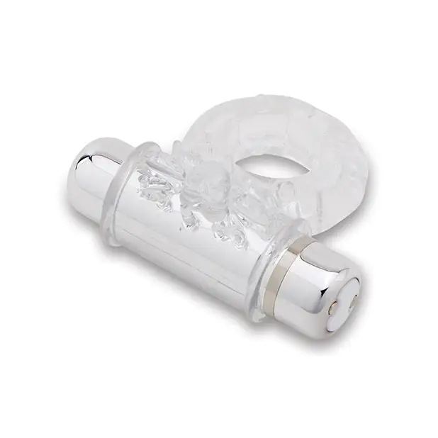 Nu Sensuelle Mate Ultra Bullet Ring Cockring 7 Function - Clear - Penis Enhancement