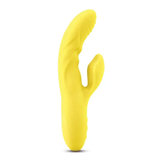 Nu Sensuelle Nubii Kiah Turbo Boost & Heating Dual Stim Rabbit - Yellow - Vibrators