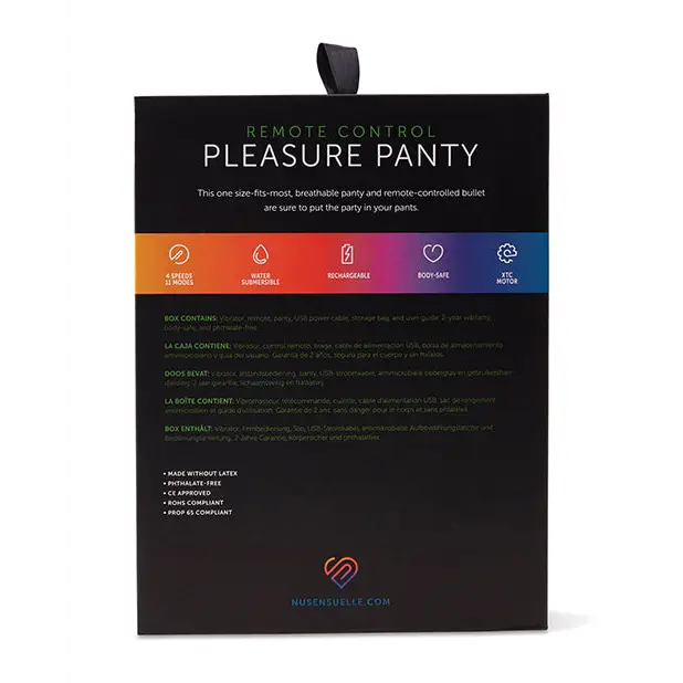 Nu Sensuelle Pleasure Panty Bullet w/Remote Control 15 Function - White - Stimulators