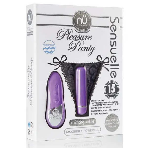 Nu Sensuelle Pleasure Panty Bullet w/Remote Control 15 Function - Purple - Stimulators