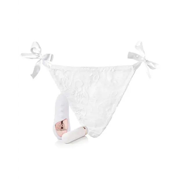 Nu Sensuelle Pleasure Panty Bullet w/Remote Control 15 Function - White - Stimulators