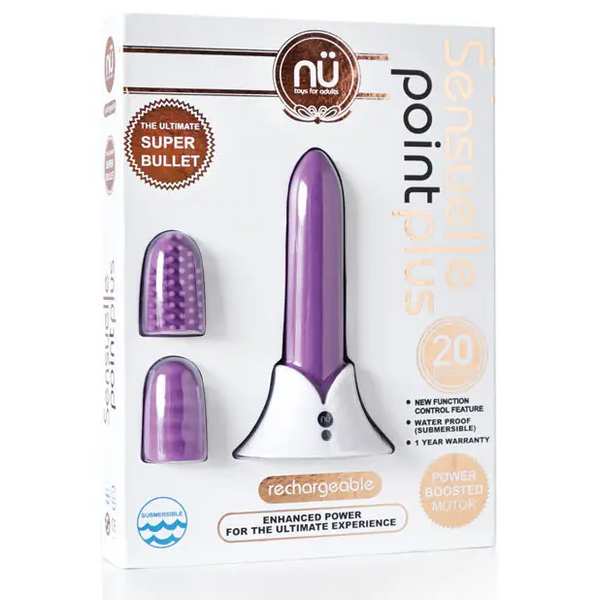 Nu Sensuelle Point Plus Rechargeable Bullet - Purple - Stimulators