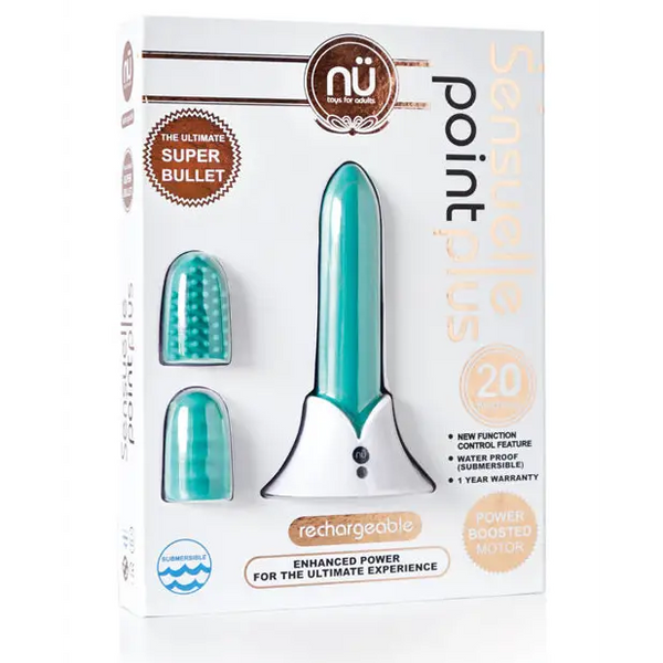 Nu Sensuelle Point Plus Rechargeable Bullet - Tiffany Blue - Stimulators