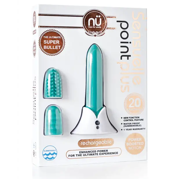 Nu Sensuelle Point Plus Rechargeable Bullet - Tiffany Blue - Stimulators
