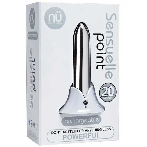 Nu Sensuelle Point Rechargeable Bullet - Silver - Stimulators
