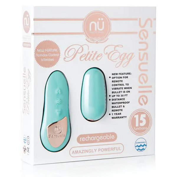 Nu Sensuelle Remote Control Petite Egg 15 Function - Blue - Stimulators