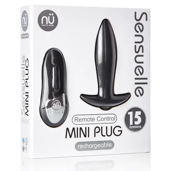 Nu Sensuelle Remote Control Rechargeable Mini Plug - Black - Anal Products