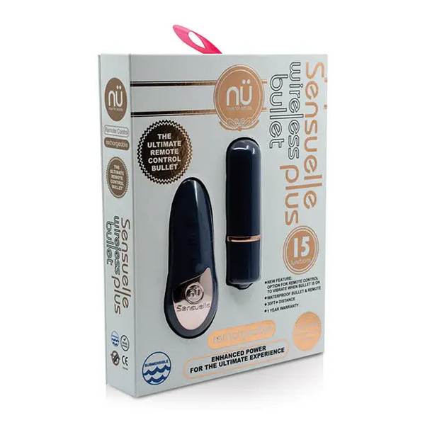 Nu Sensuelle Remote Control Wireless Bullet Plus - Navy Blue - Stimulators
