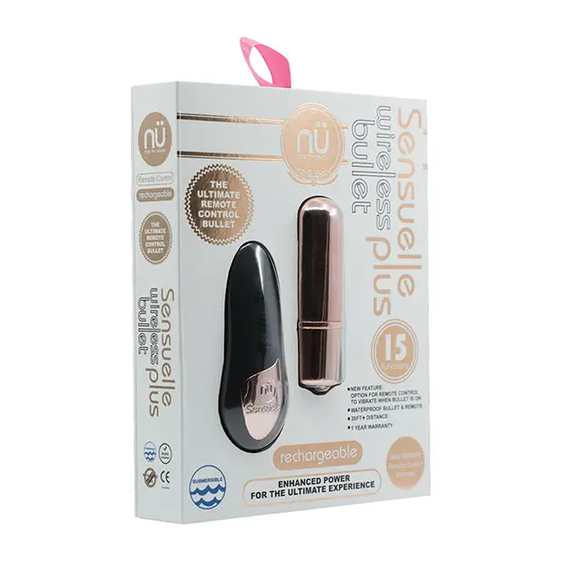 Nu Sensuelle Remote Control Wireless Bullet Plus - Rose Gold - Stimulators