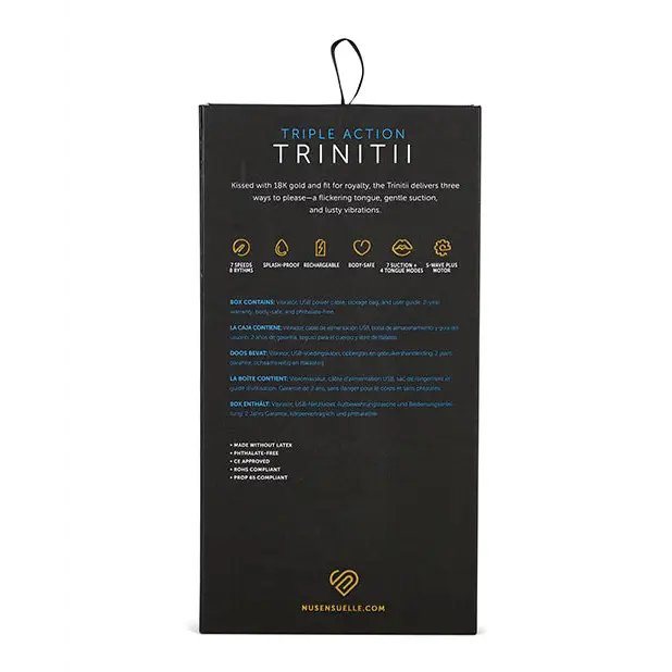 Nu Sensuelle Trinitii Tongue Vibe - 18k Gold - Stimulators