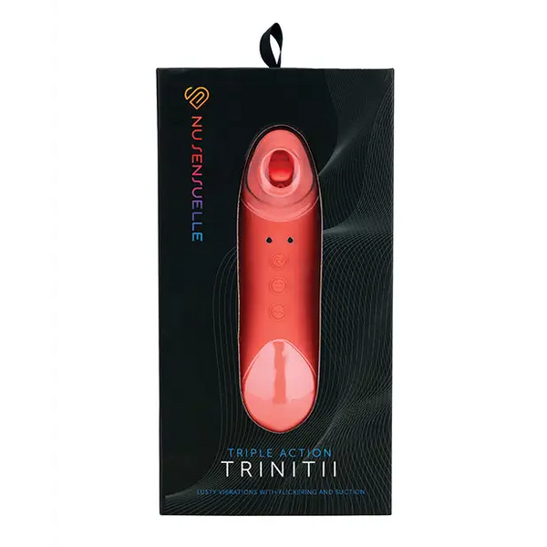 Nu Sensuelle Trinitii Tongue Vibe - Coral - Stimulators