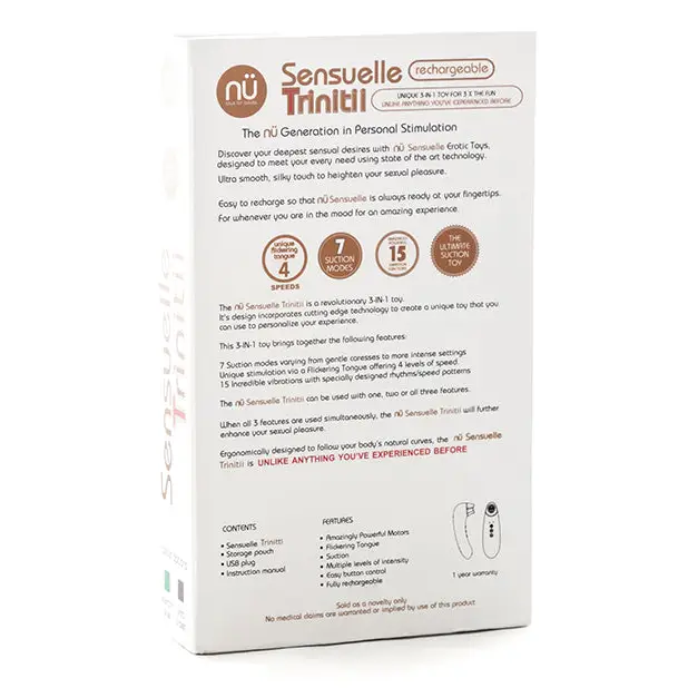 Nu Sensuelle Trinitii Tongue Vibe - Ultra Violet - Stimulators