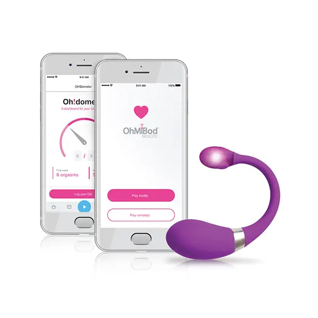 OhMiBod Esca 2 Interactive Bluetooth Internal Vibe - Purple - Vibrators