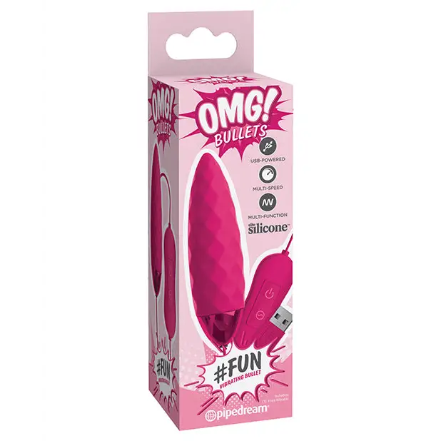 OMG! Bullets (Hash Tag) Fun - Fuchsia - Stimulators