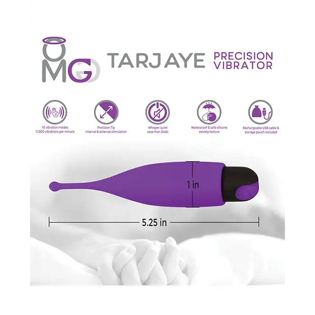 OMG Tarjaye Travel Size Precision Stimulator - Purple - Stimulators