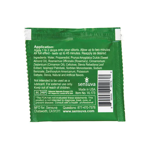 ON For Her Arousal Gel Single Use Packet - 6 ml Spearmint - Sexual Enhancers