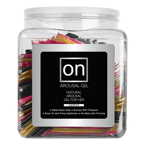 On for Her Arousal Gel Single Use Packet Tub - Asst. Flavor - Sexual Enhancers