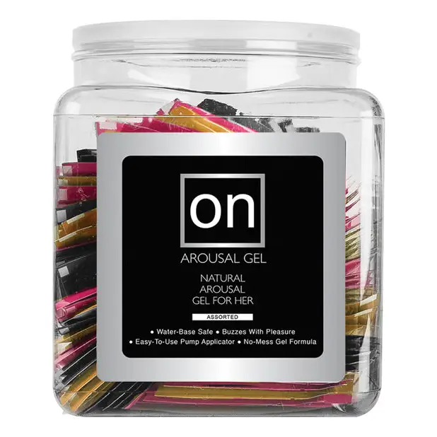 On for Her Arousal Gel Single Use Packet Tub - Asst. Flavor - Sexual Enhancers