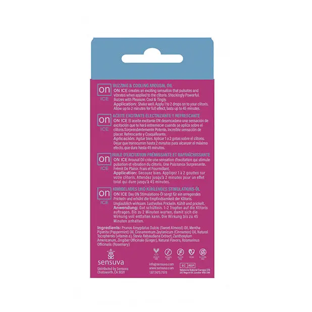 ON Ice Buzzing & Cooling Female Arousal Oil Medium Box - 5 ml Bottle - Sexual Enhancers