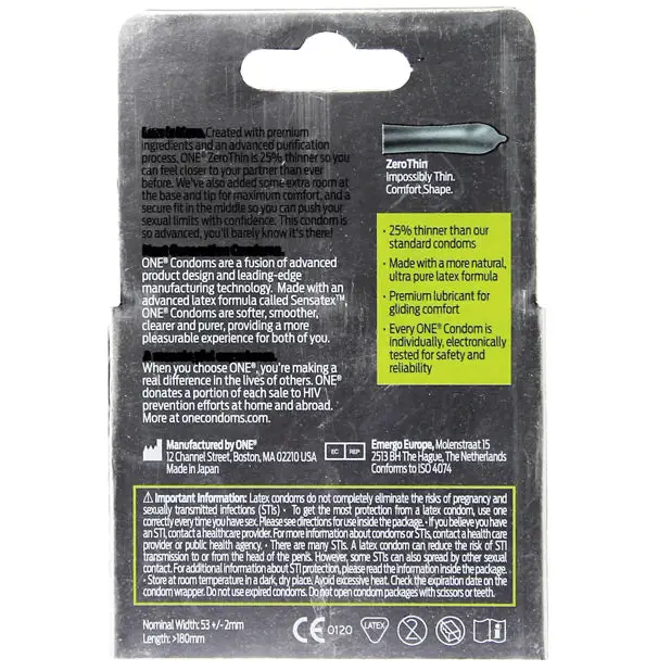 One Backdoor Pack Custom Fit Condoms - Pack of 3