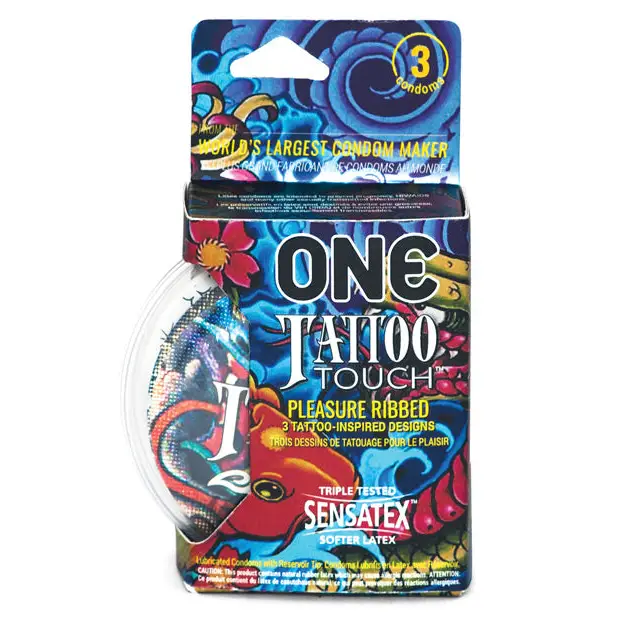 One Tattoo Touch Condoms - Pack of 3 - Condoms
