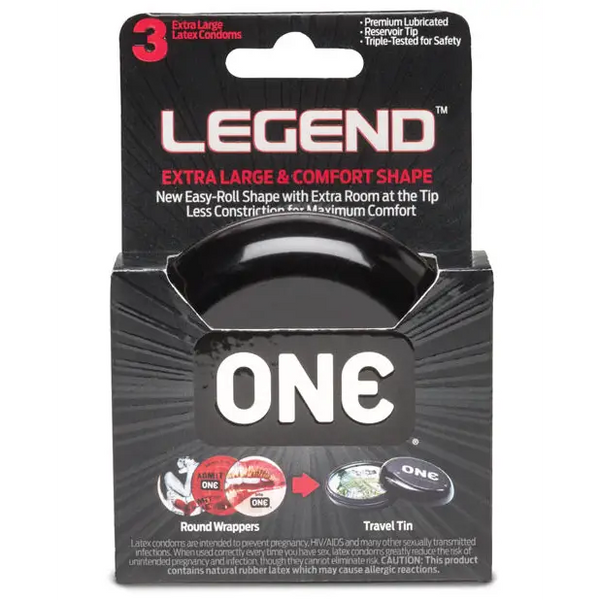 One The Legend XL Condoms - Box of 3 - Condoms