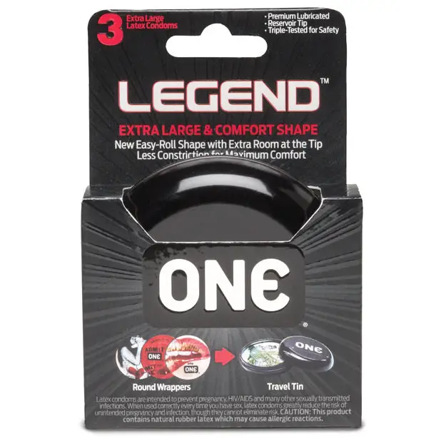 One The Legend XL Condoms - Box of 3 - Condoms