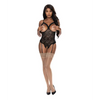 Ooh La Lace Cupless & Crotchless Teddy Black L/XL - Lingerie - Packaged
