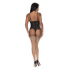 Ooh La Lace Cupless & Crotchless Teddy Black L/XL - Lingerie - Packaged