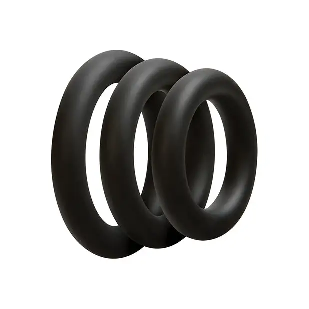 OptiMale C Ring Kit Thick - Black - Penis Enhancement