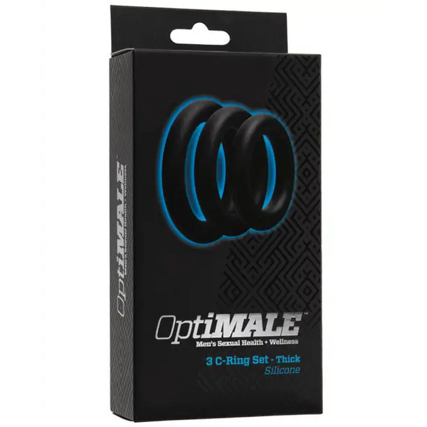 OptiMale C Ring Kit Thick - Black - Penis Enhancement