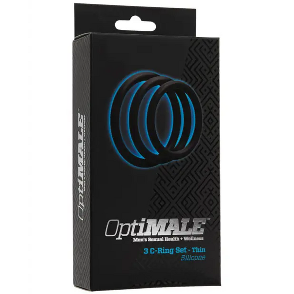 OptiMale C Ring Kit Thin - Black - Penis Enhancement