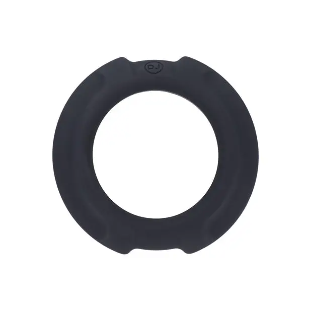 OptiMale FlexiSteel Cock Ring - 43mm Black - Penis Enhancement
