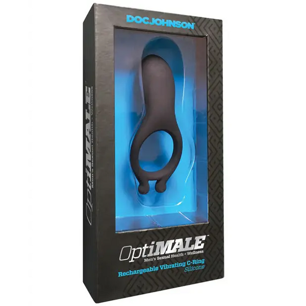 OptiMale Rechargeable Vibrating C Ring - Black - Stimulators