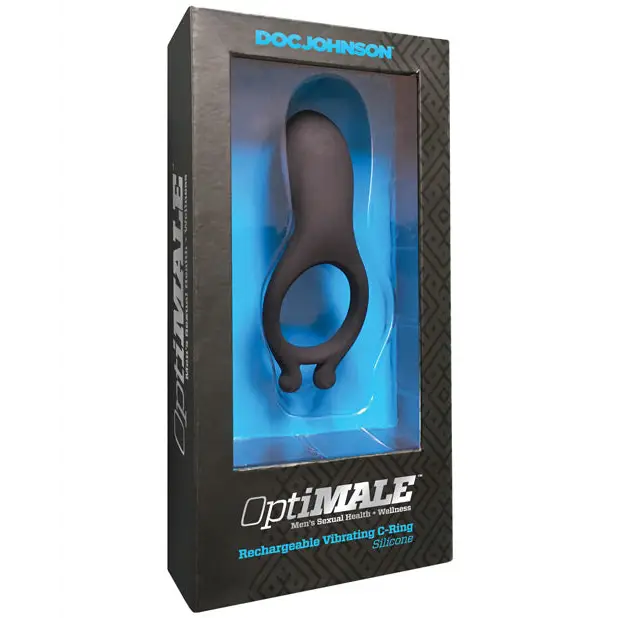 OptiMale Rechargeable Vibrating C Ring - Black - Stimulators